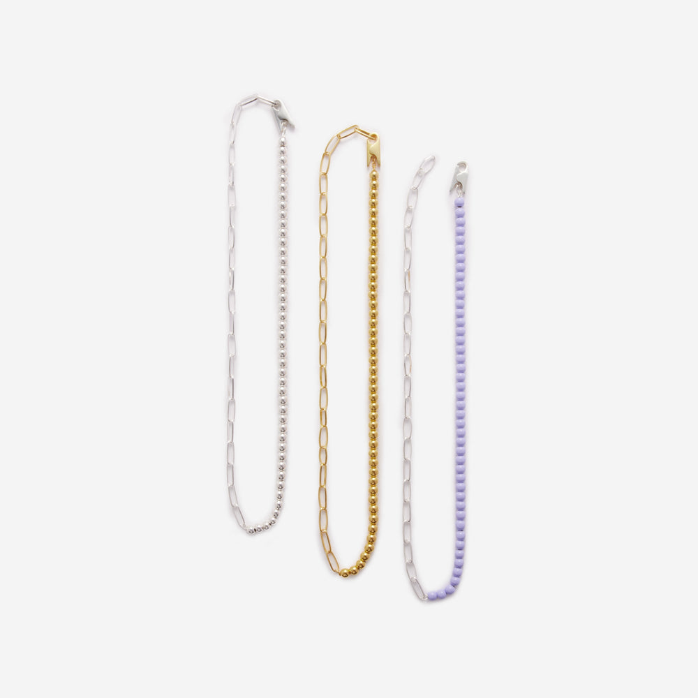 Clip Mix Chain necklace - 18KGP