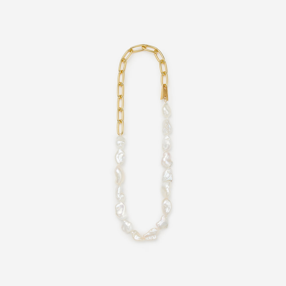 Clip Necklace/Big Pearl