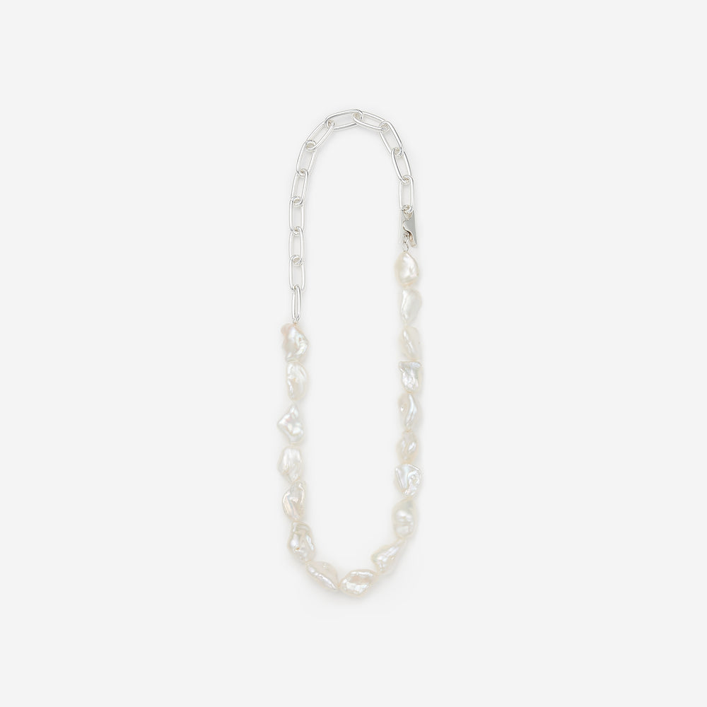 Clip Necklace/Big Pearl