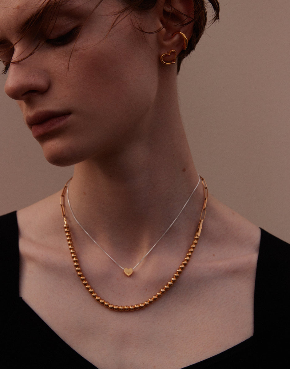 Clip Mix Chain necklace - 18KGP - KNOWHOW