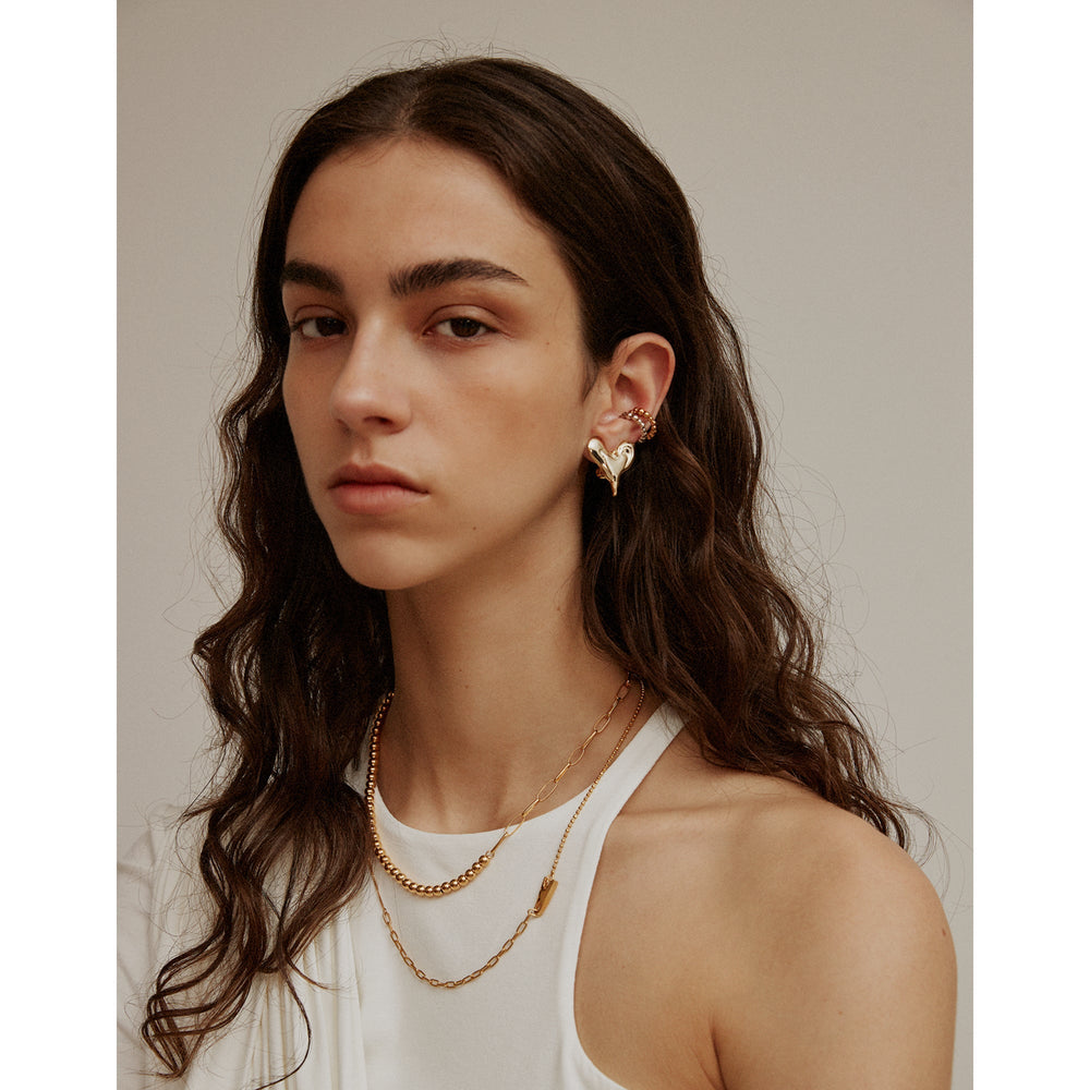 Clip Mix Chain necklace - Purple