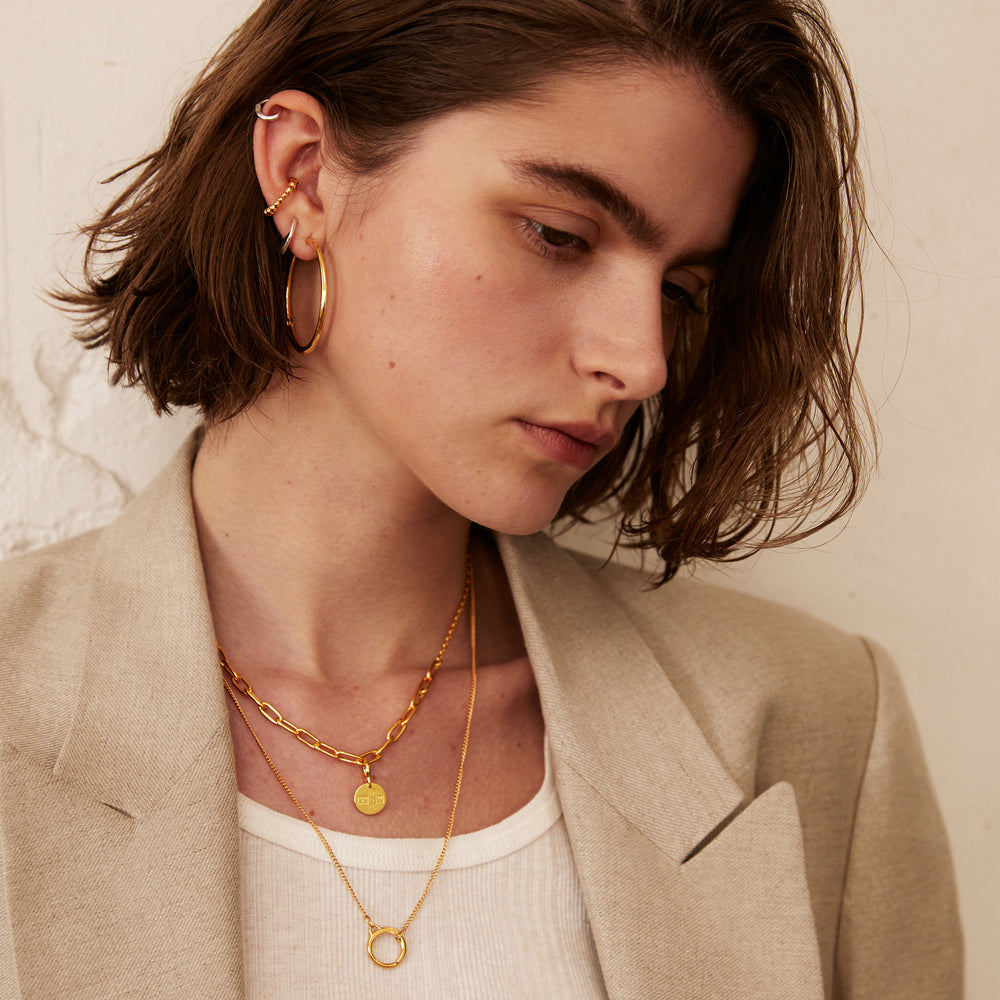 HOOP Necklace / Cable Chain S