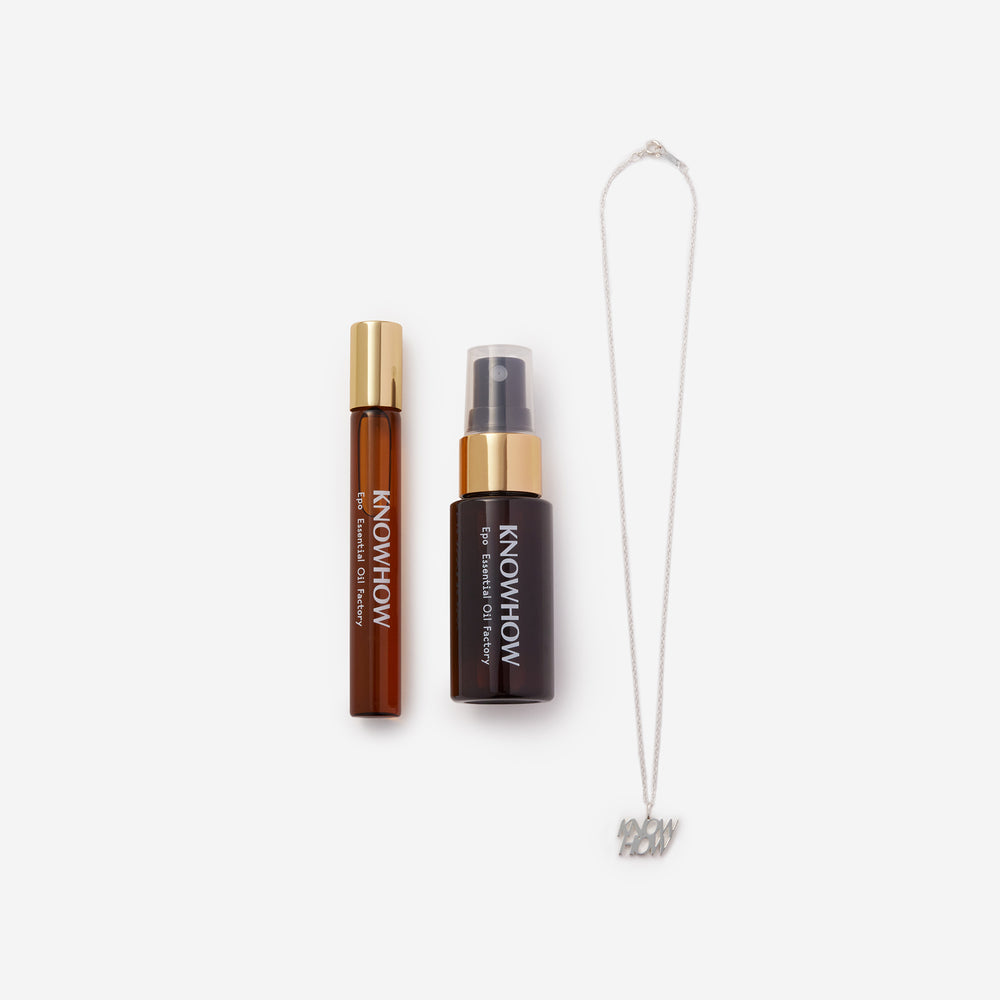 KNOWHOW × Epo Essential Oil Factory Fragrance/Refreshspray and Necklace Set