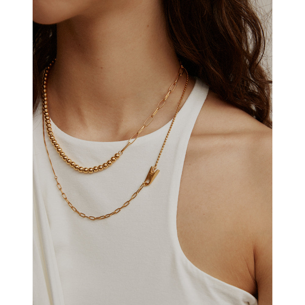 Clip Mix Chain necklace - Silver