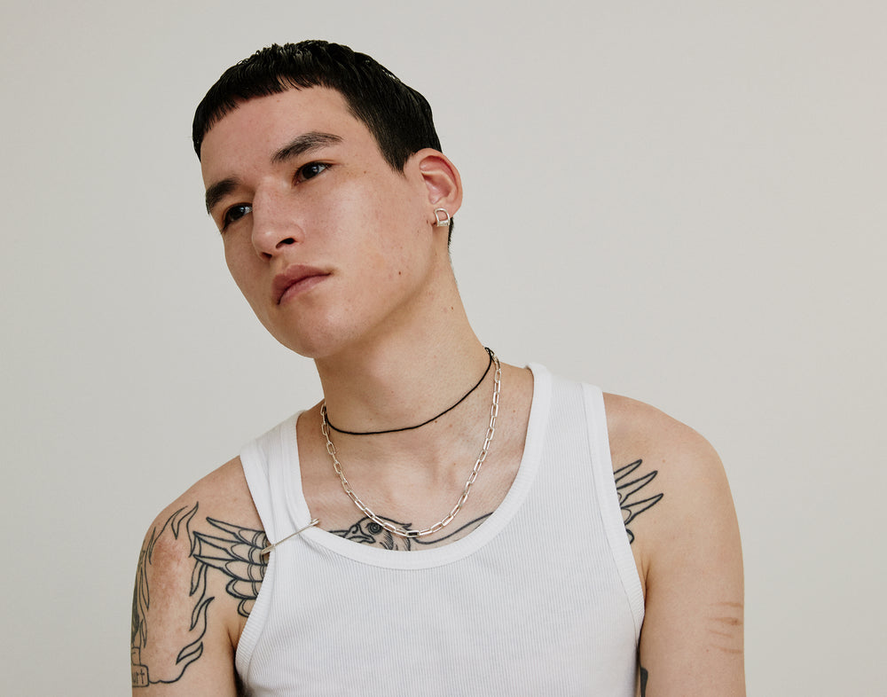 Hoop Necklace / Cable Chain L