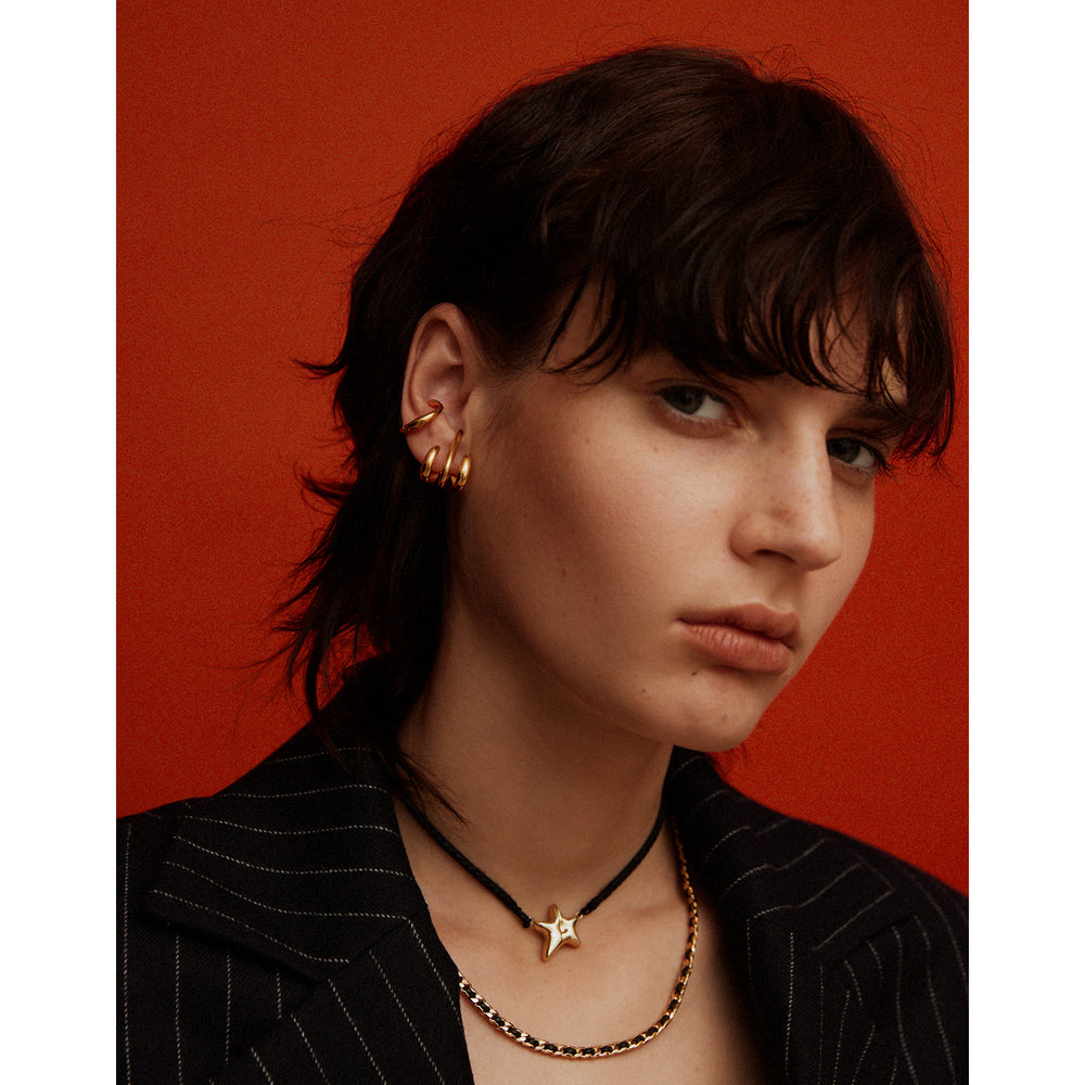 Clip Necklace/ Leather