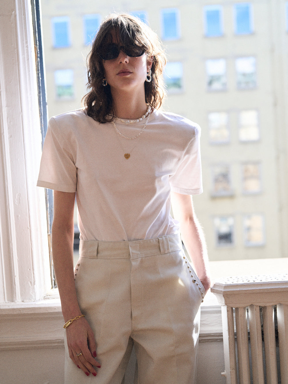 Clip Necklace/Big Pearl