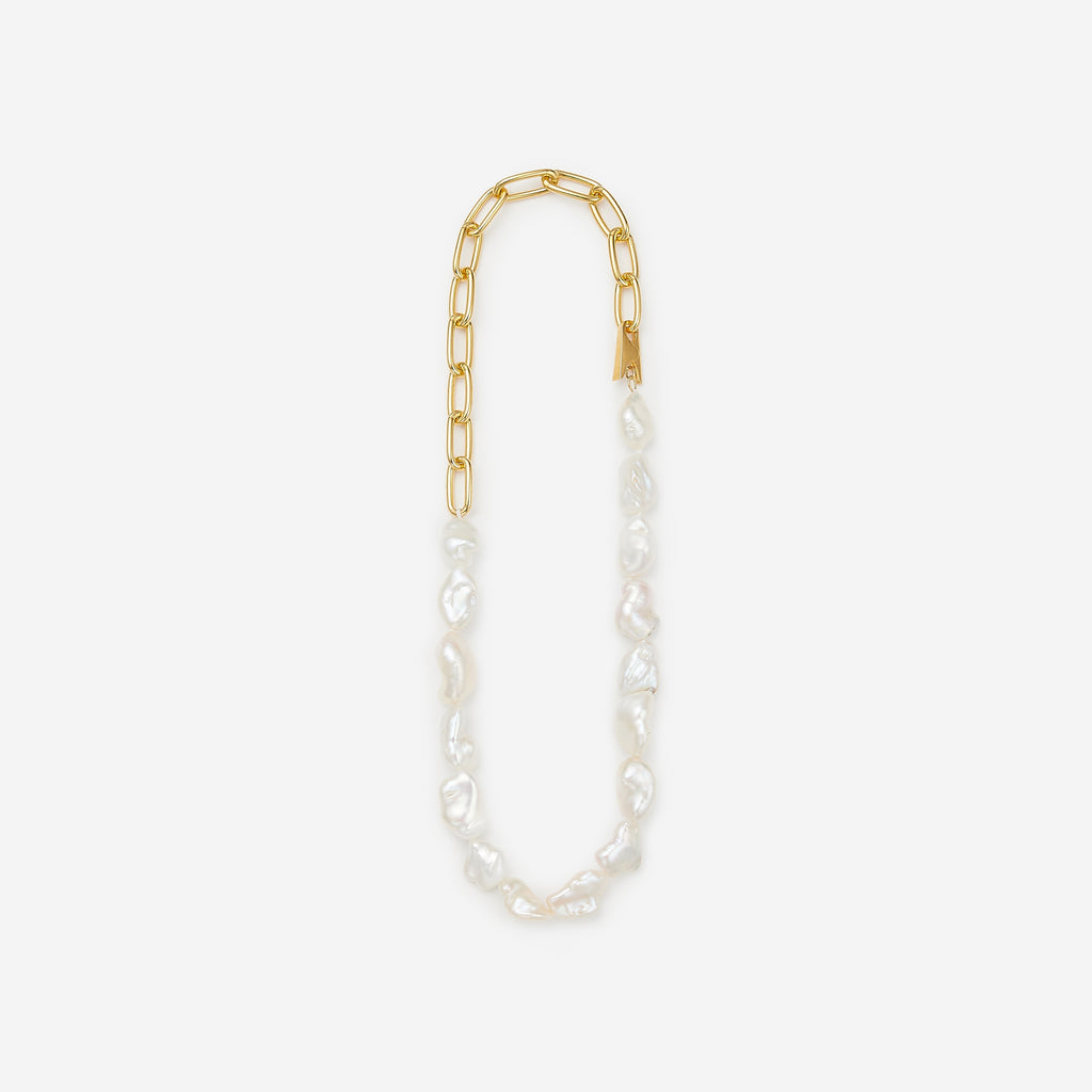 Clip Necklace/Big Pearl