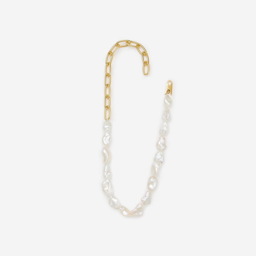 Clip Necklace/Big Pearl