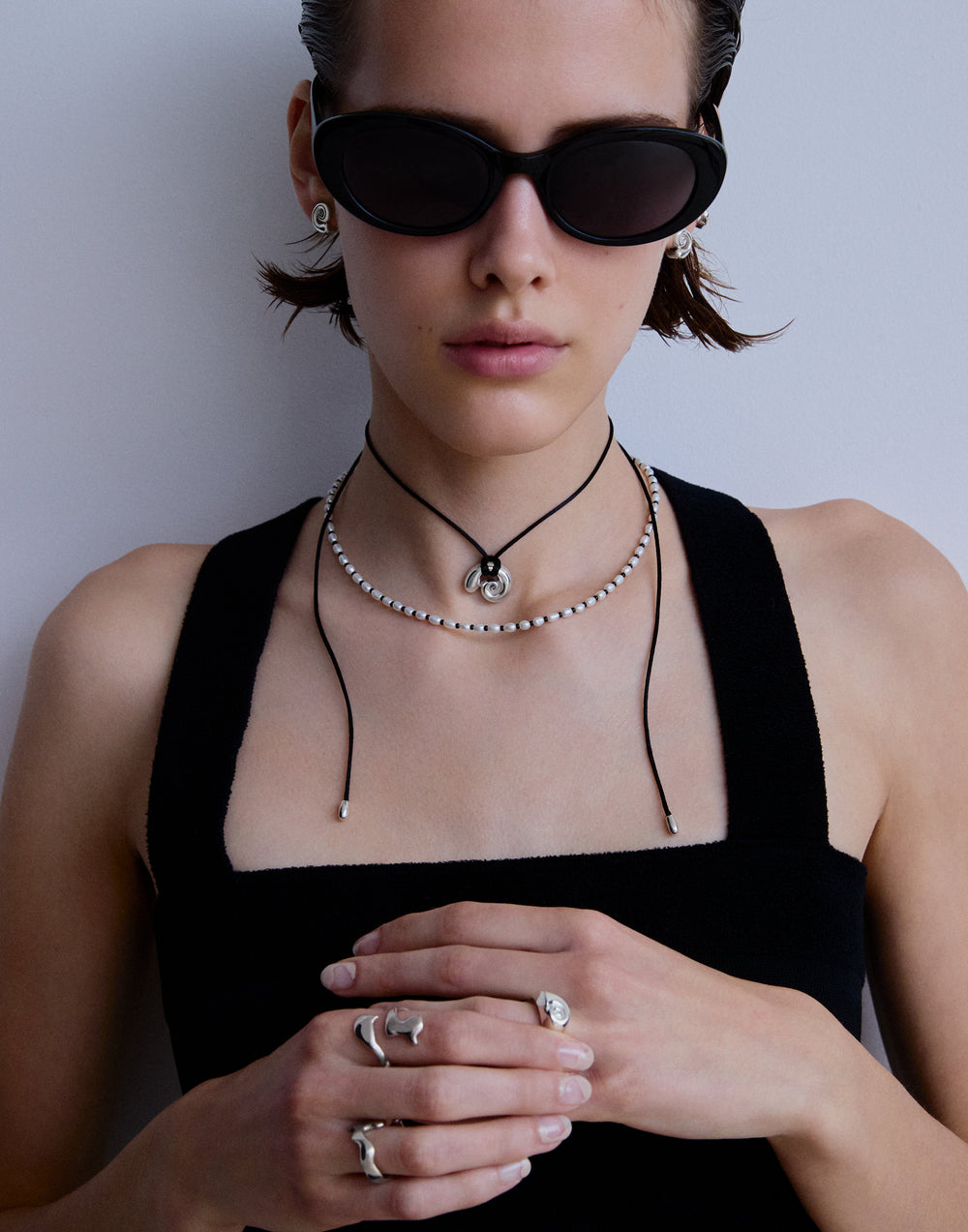 Shadow Pearl Necklace